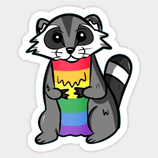 RAINBOW RACCOON Sticker